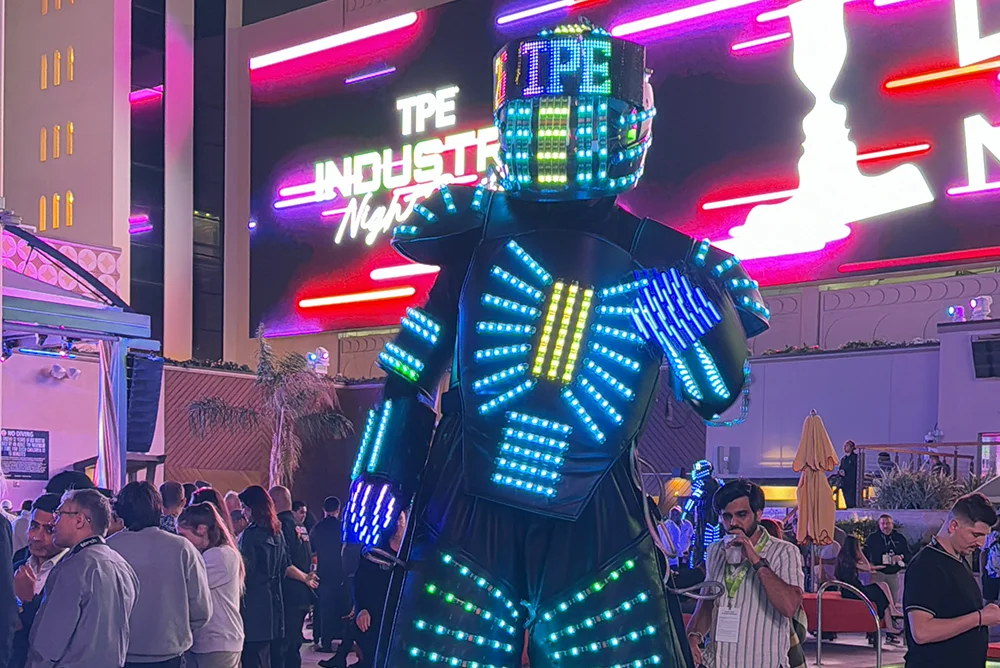 LED dancer in after-party